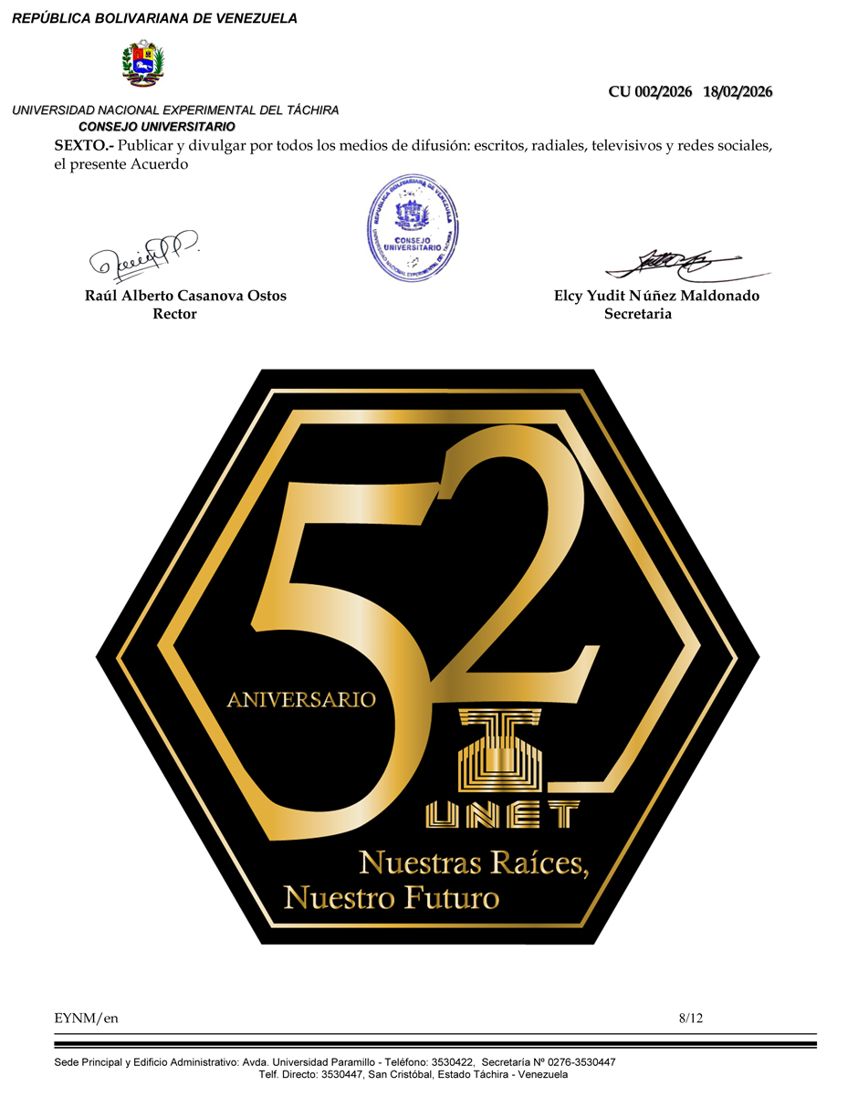 Aniversario 52 UNET 2026 Acuerdo2